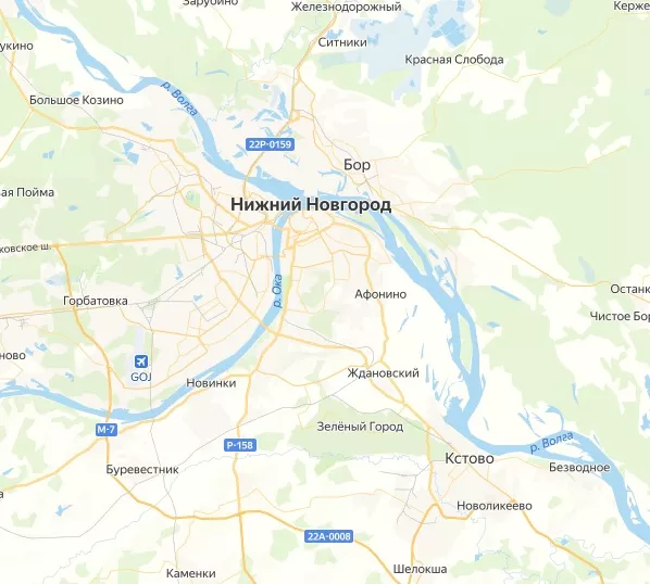 Карта Нижнего Новгорода